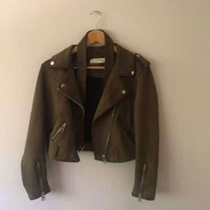 Zara suede cropped jacket